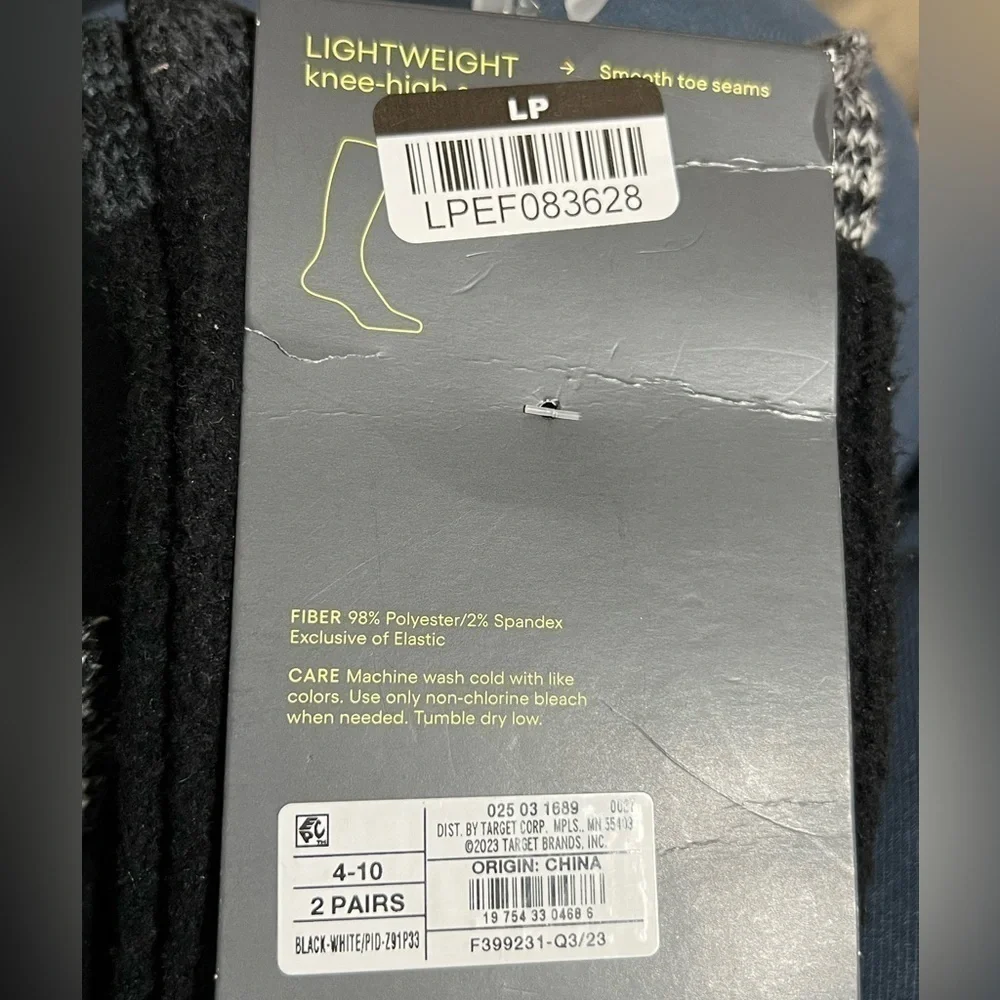 All in Motion Women's 2 Pack of Lightweight Knee High Socks Soft New Size 4-10